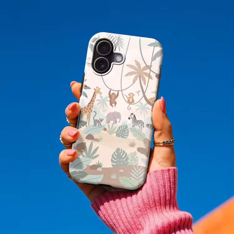 Jungle - Dieren - Groen Toughcase MagSafe Apple iPhone 17 klein -Sfeer1V