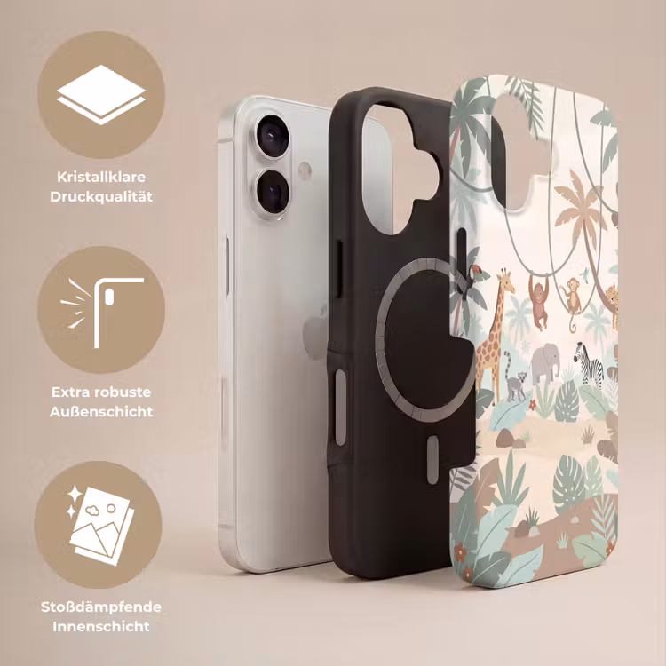 Jungle - Dieren - Groen Toughcase MagSafe Apple iPhone 17 klein -USP_Lagen_DE
