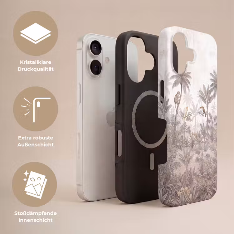 Jungle - Dieren - Palmbomen Toughcase MagSafe Apple iPhone 17 klein -USP_Lagen_DE