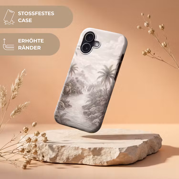 Jungle - Watervallen - Tropisch - Illustratie Toughcase MagSafe Apple iPhone 17 klein -USP_RandenV_DE