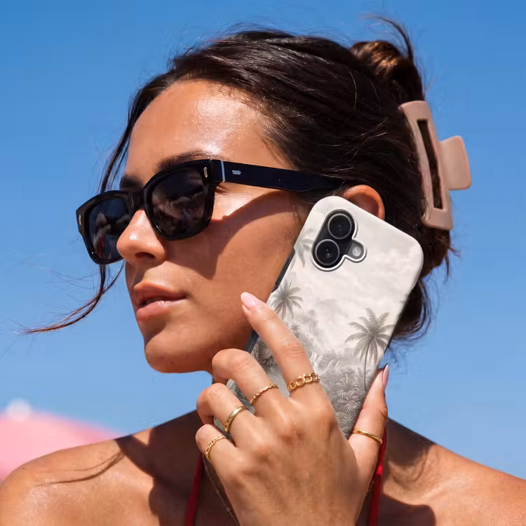 Jungle - Watervallen - Tropisch - Illustratie Toughcase MagSafe Apple iPhone 17 klein -Sfeer2V