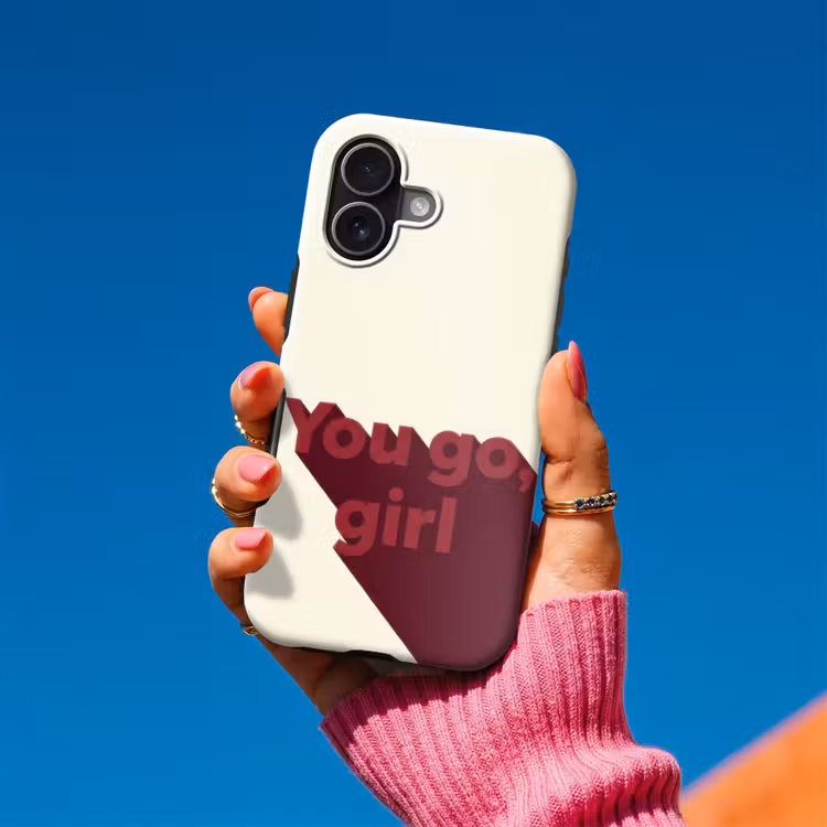 you go girl - 3D - Rood Toughcase MagSafe Apple iPhone 17 klein -Sfeer1V