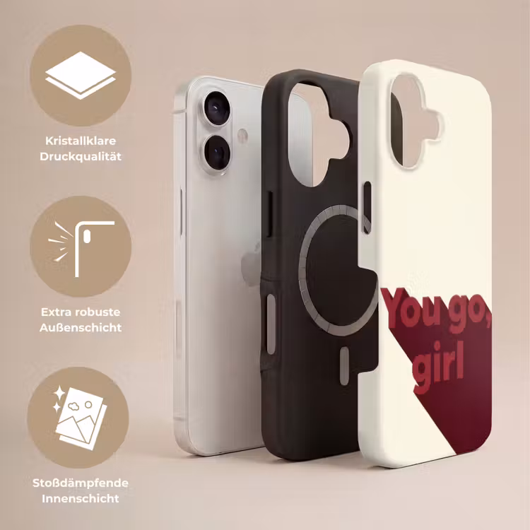 you go girl - 3D - Rood Toughcase MagSafe Apple iPhone 17 klein -USP_Lagen_DE