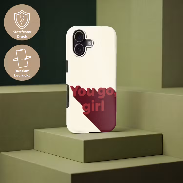 you go girl - 3D - Rood Toughcase MagSafe Apple iPhone 17 klein -USP_PrintM_DE