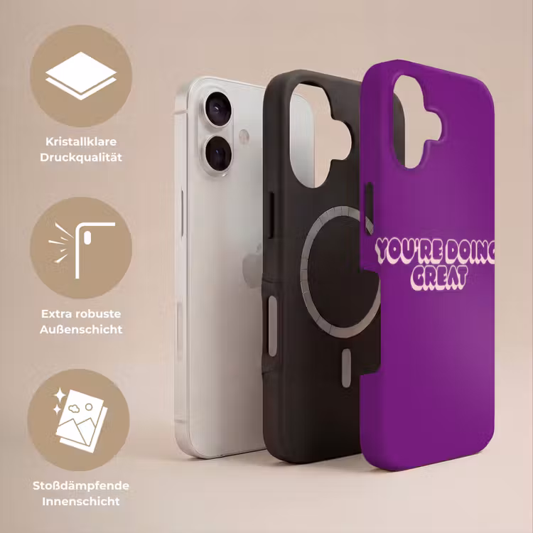 You're doing great - Paars - Bubble letters Toughcase MagSafe Apple iPhone 17 klein -USP_Lagen_DE