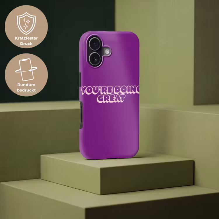 You're doing great - Paars - Bubble letters Toughcase MagSafe Apple iPhone 17 klein -USP_PrintM_DE