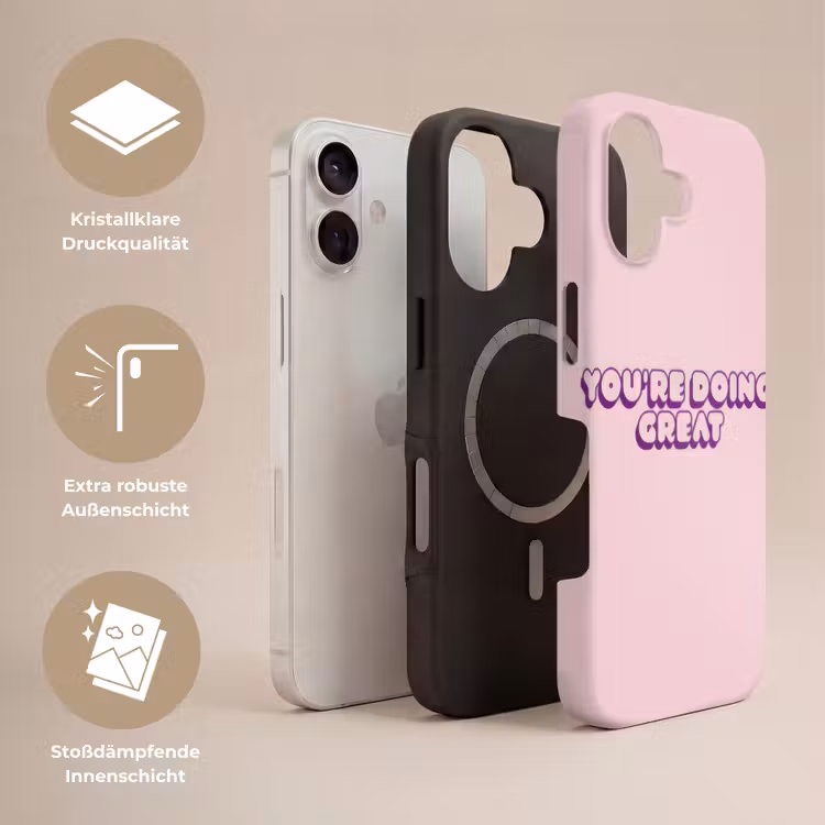 You're doing great - roze - 3D Toughcase MagSafe Apple iPhone 17 klein -USP_Lagen_DE