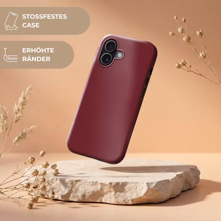 Dark - Garnet - Rood Toughcase MagSafe Apple iPhone 17 klein 1017 -USP_RandenV_DE