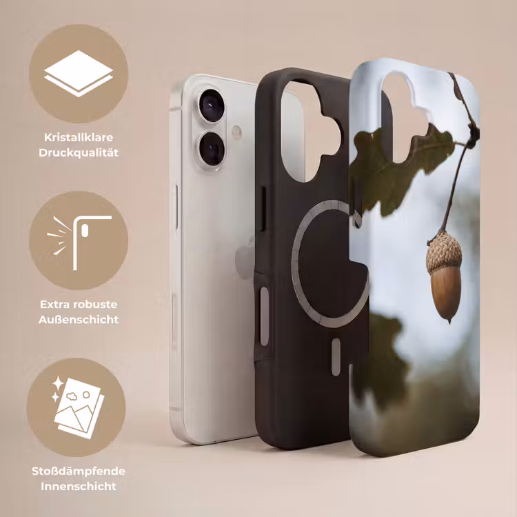 Eikel - Eikenblad - Bos - Herfst - Natuur Toughcase MagSafe Apple iPhone 17 klein -USP_Lagen_DE