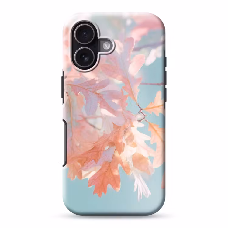 Eikenbladeren - Takken - Roze Toughcase MagSafe Apple iPhone 17 klein -3d