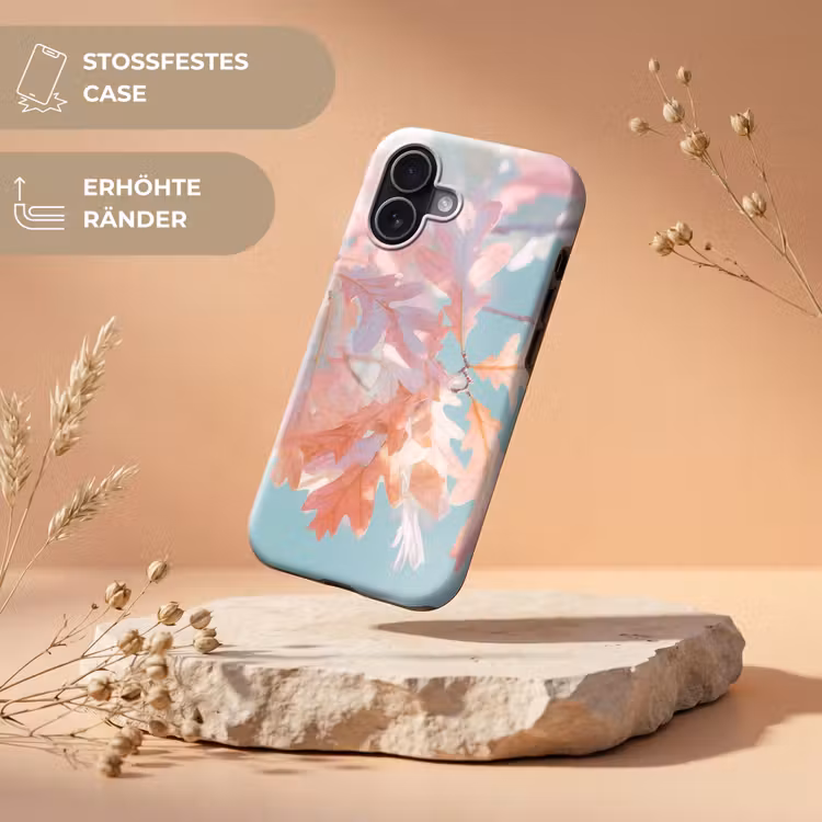Eikenbladeren - Takken - Roze Toughcase MagSafe Apple iPhone 17 klein -USP_RandenV_DE