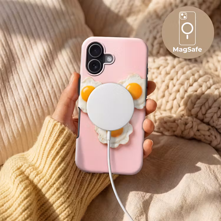 Eieren - Bloem - Roze Toughcase MagSafe Apple iPhone 17 klein -USP_MagsafeV