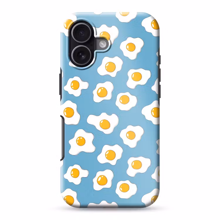 Eieren - Dooiers - Blauw Toughcase MagSafe Apple iPhone 17 klein 1017 -3d