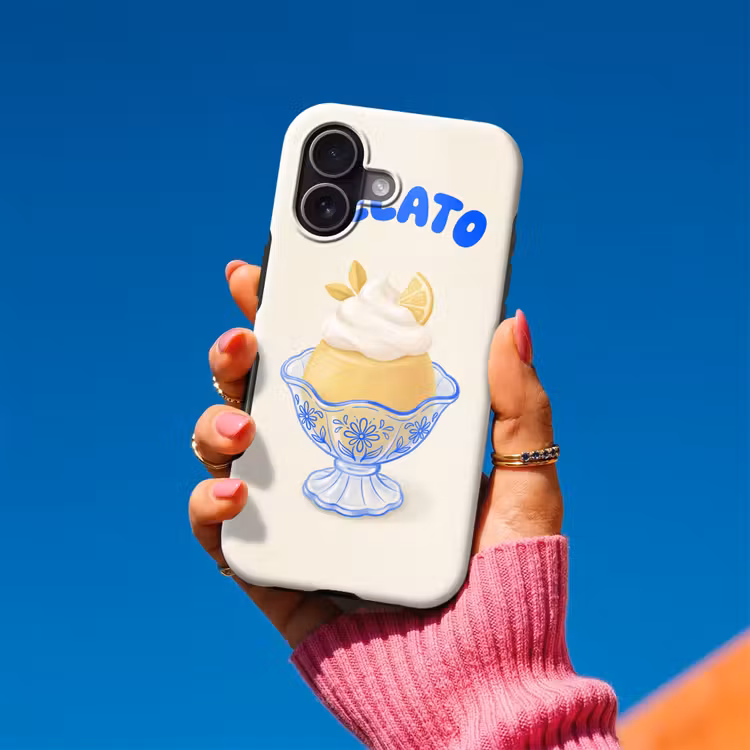 IJs - Citroen - Illustratie - Geel - Dessert Toughcase MagSafe Apple iPhone 17 klein -Sfeer1V