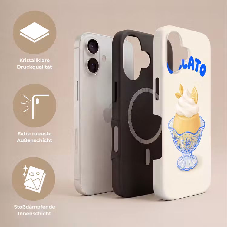 IJs - Citroen - Illustratie - Geel - Dessert Toughcase MagSafe Apple iPhone 17 klein -USP_Lagen_DE