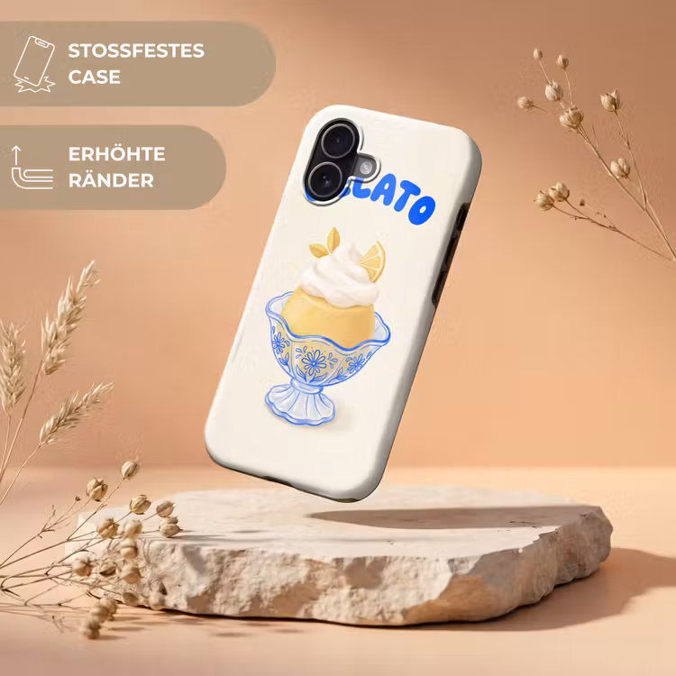 IJs - Citroen - Illustratie - Geel - Dessert Toughcase MagSafe Apple iPhone 17 klein -USP_RandenV_DE