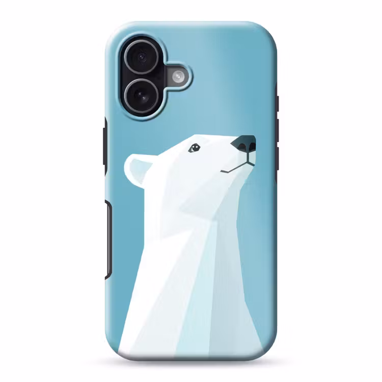 Ijsbeer - Lichtblauw - Minimalistisch Toughcase MagSafe Apple iPhone 17 klein -3d