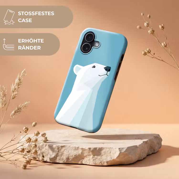 Ijsbeer - Lichtblauw - Minimalistisch Toughcase MagSafe Apple iPhone 17 klein -USP_RandenV_DE