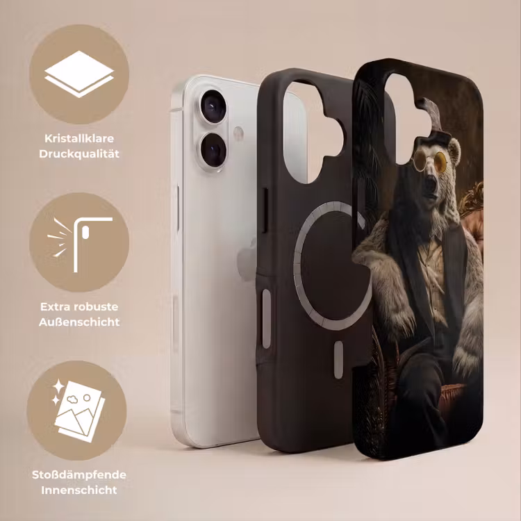 Ijsbeer - Hoed - Bril - Stoel Toughcase MagSafe Apple iPhone 17 klein -USP_Lagen_DE