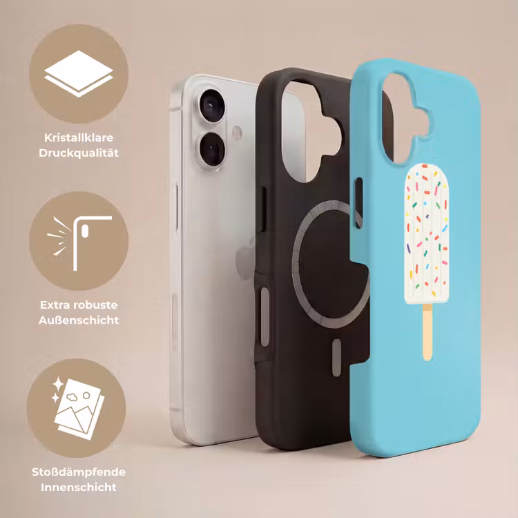 Ijsje - Stokje - Sprinkles - Lichtblauw Toughcase MagSafe Apple iPhone 17 klein -USP_Lagen_DE