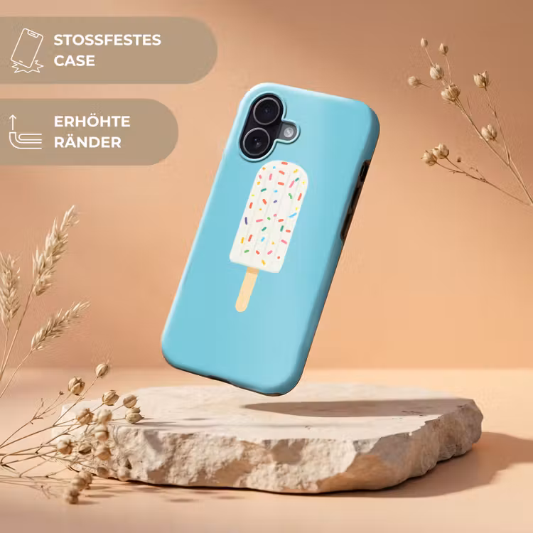 Ijsje - Stokje - Sprinkles - Lichtblauw Toughcase MagSafe Apple iPhone 17 klein -USP_RandenV_DE