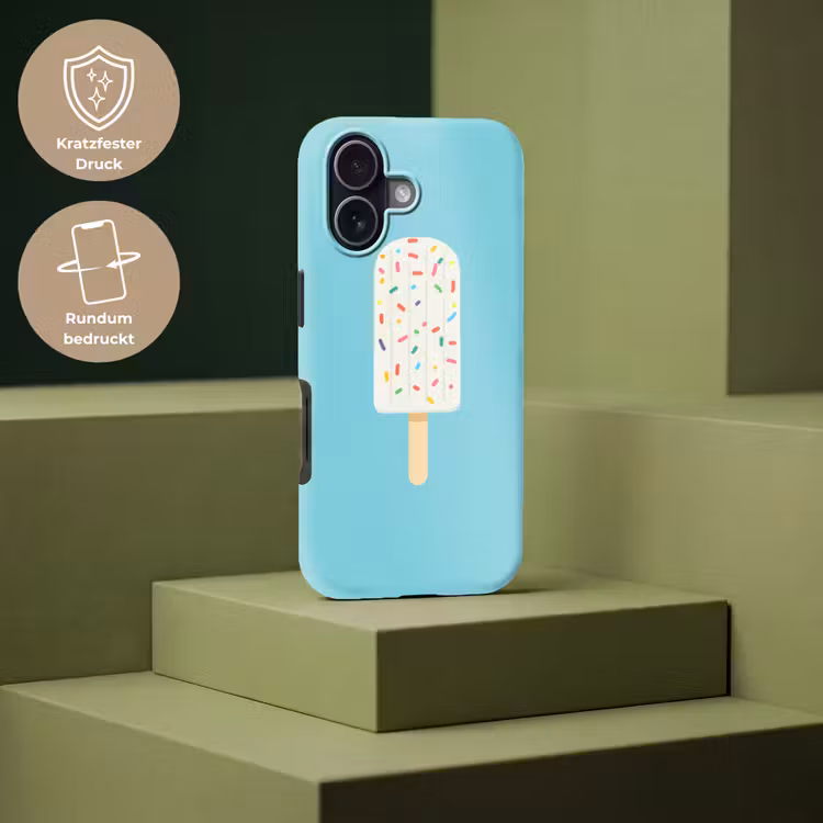 Ijsje - Stokje - Sprinkles - Lichtblauw Toughcase MagSafe Apple iPhone 17 klein -USP_PrintM_DE
