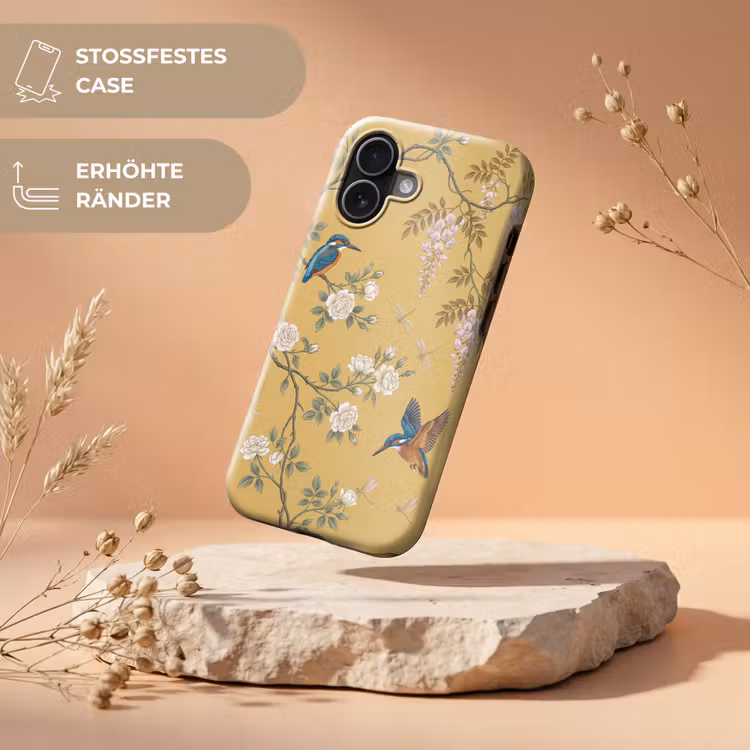 IJsvogels - Bloesem - Geel Toughcase MagSafe Apple iPhone 17 klein -USP_RandenV_DE