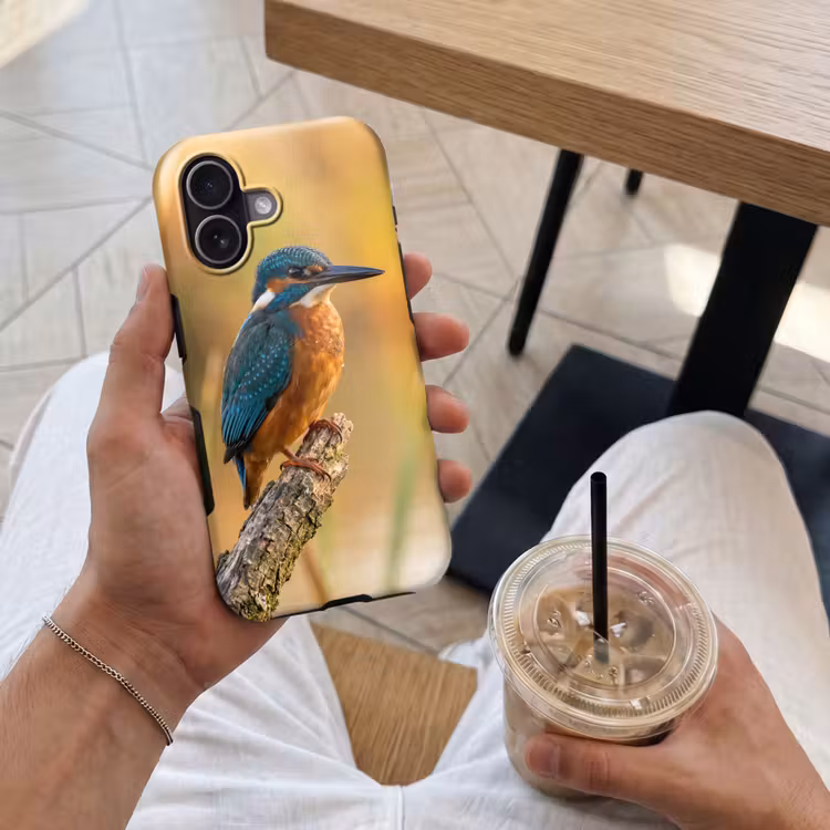 IJsvogel - Tak - Water - Kleurrijk - Levendig Toughcase MagSafe Apple iPhone 17 klein -Sfeer1M