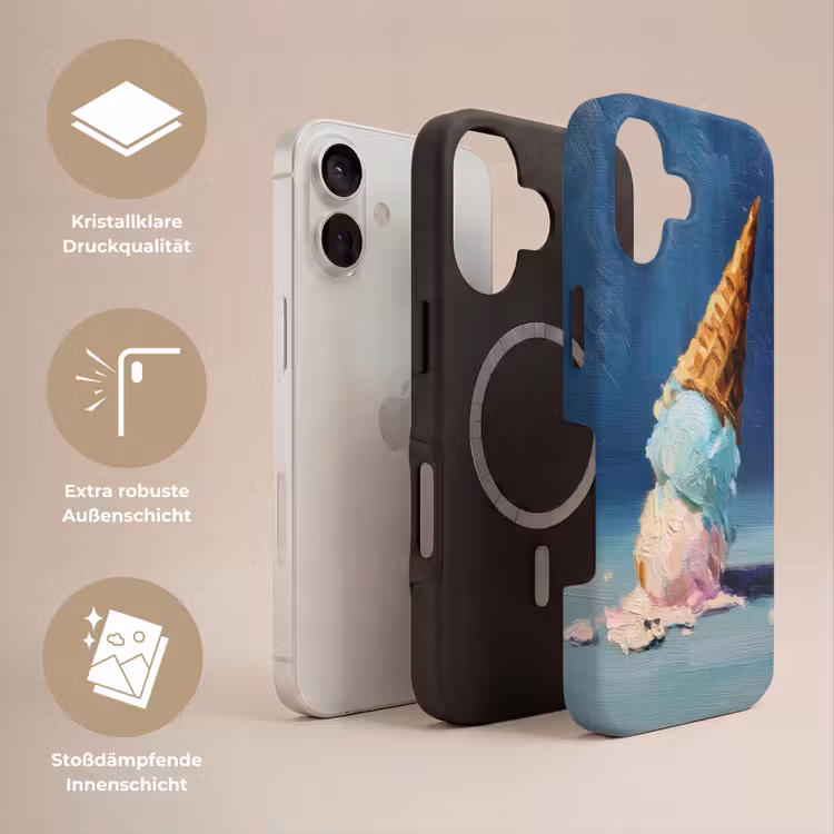 Ijshoorn - Bolletjes - Smelt - Roze Toughcase MagSafe Apple iPhone 17 klein -USP_Lagen_DE