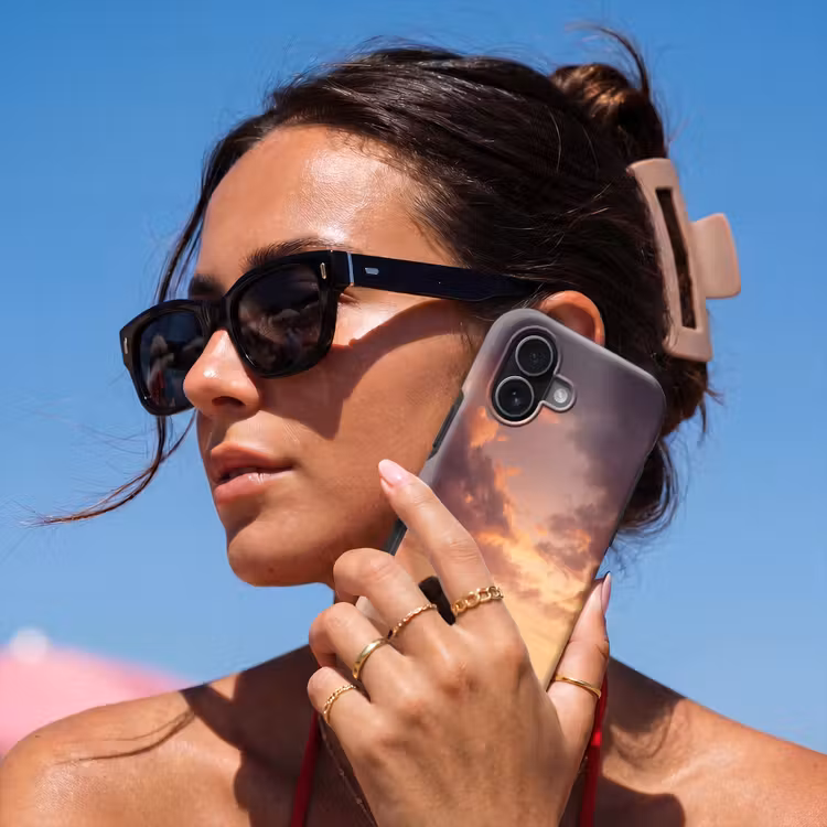 Olifanten - Grasland - Zonsondergang Toughcase MagSafe Apple iPhone 17 klein -Sfeer2V
