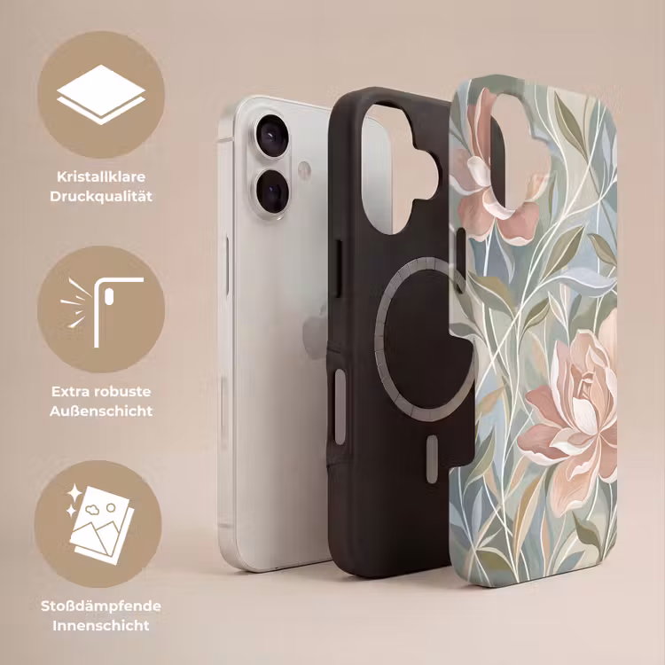 Elegant - Romantiek - Roze Toughcase MagSafe Apple iPhone 17 klein -USP_Lagen_DE