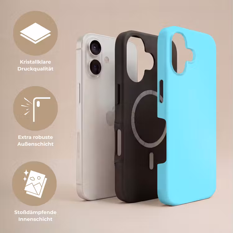 Electric - Cyan - Blauw Toughcase MagSafe Apple iPhone 17 klein 1017 -USP_Lagen_DE
