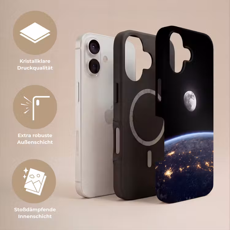Handyhülle Toughcase - Erde – Nacht – Weltraum - Aarde - Nacht - Ruimte Toughcase MagSafe Apple iPhone 17 klein