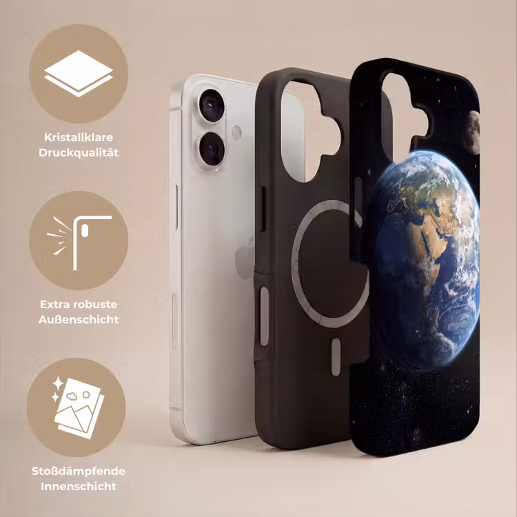 Aarde - Ruimte - Blauw - Groen Toughcase MagSafe Apple iPhone 17 klein -USP_Lagen_DE