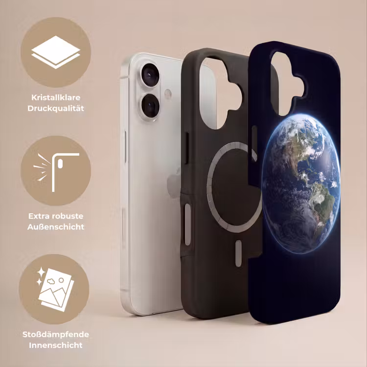 Handyhülle Toughcase - Erde – Weltraum – Kosmos - Aarde - Ruimte - Kosmos Toughcase MagSafe Apple iPhone 17 klein