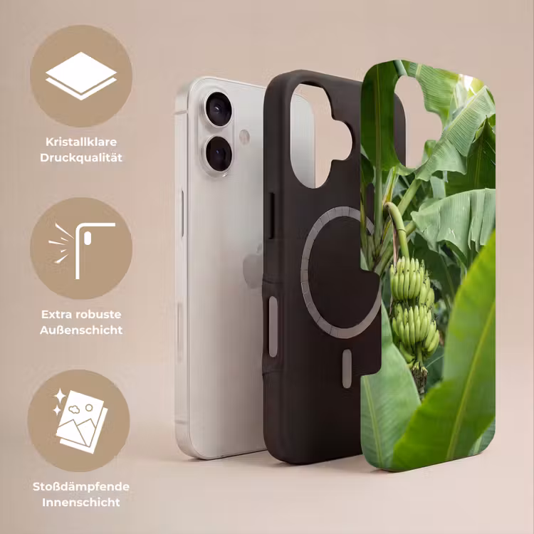 Eten - Bananen - Plantage - Groen Toughcase MagSafe Apple iPhone 17 klein -USP_Lagen_DE