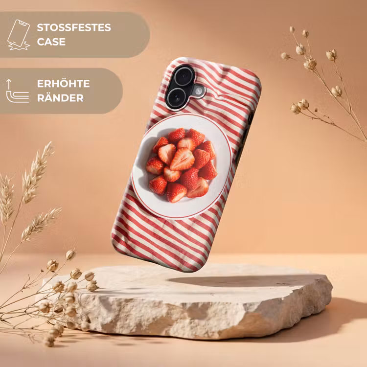 Eten - Aardbeien - Fruit - Zomer - Rood Toughcase MagSafe Apple iPhone 17 klein -USP_RandenV_DE