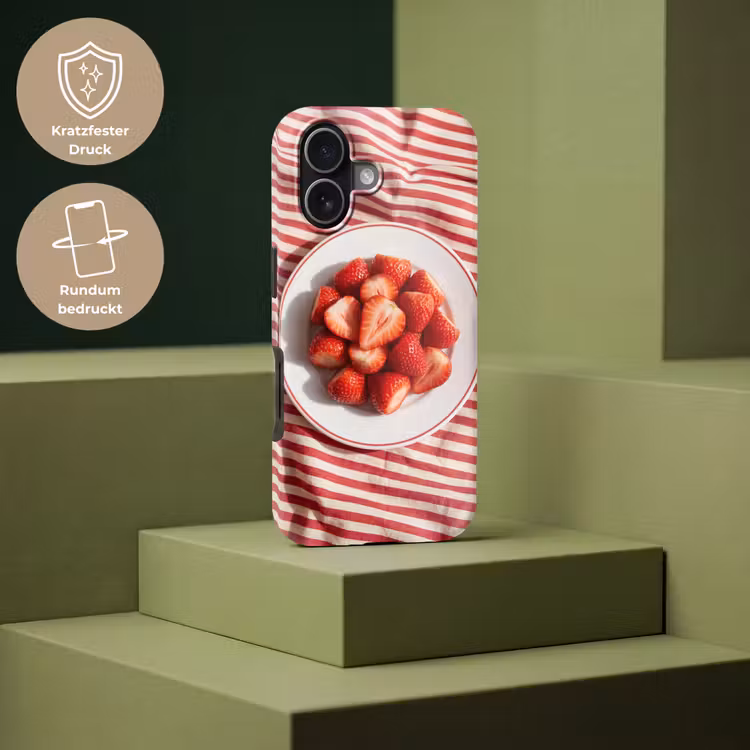 Eten - Aardbeien - Fruit - Zomer - Rood Toughcase MagSafe Apple iPhone 17 klein -USP_PrintM_DE