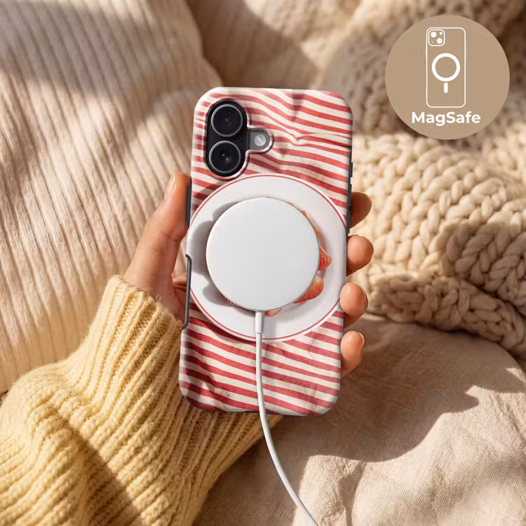 Eten - Aardbeien - Fruit - Zomer - Rood Toughcase MagSafe Apple iPhone 17 klein -USP_MagsafeV