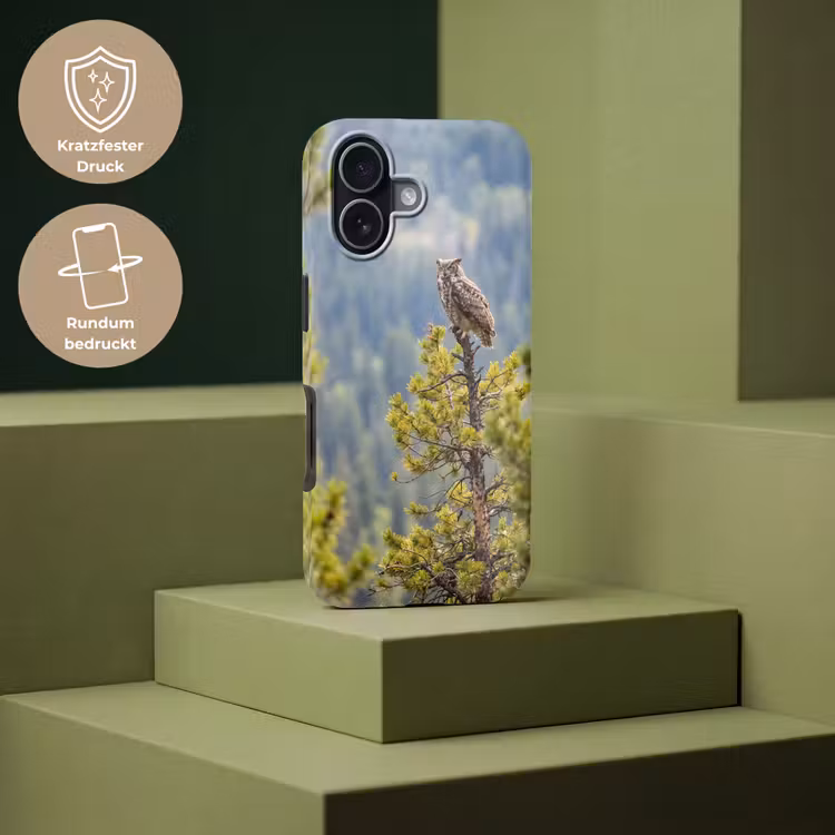 Uil - Oehoe - Bomen - Natuur Toughcase MagSafe Apple iPhone 17 klein -USP_PrintM_DE