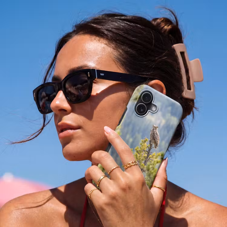Uil - Oehoe - Bomen - Natuur Toughcase MagSafe Apple iPhone 17 klein -Sfeer2V