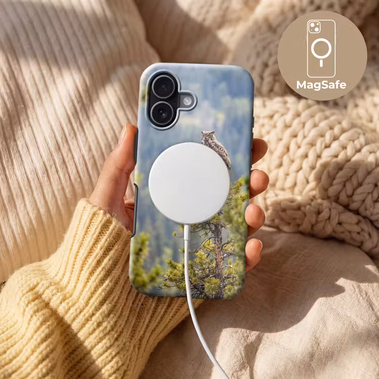 Uil - Oehoe - Bomen - Natuur Toughcase MagSafe Apple iPhone 17 klein -USP_MagsafeV