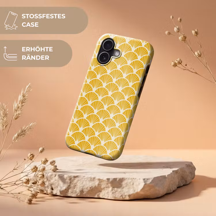 Waaiers - Art Deco - Retro - Okergeel Toughcase MagSafe Apple iPhone 17 klein 1017 -USP_RandenV_DE