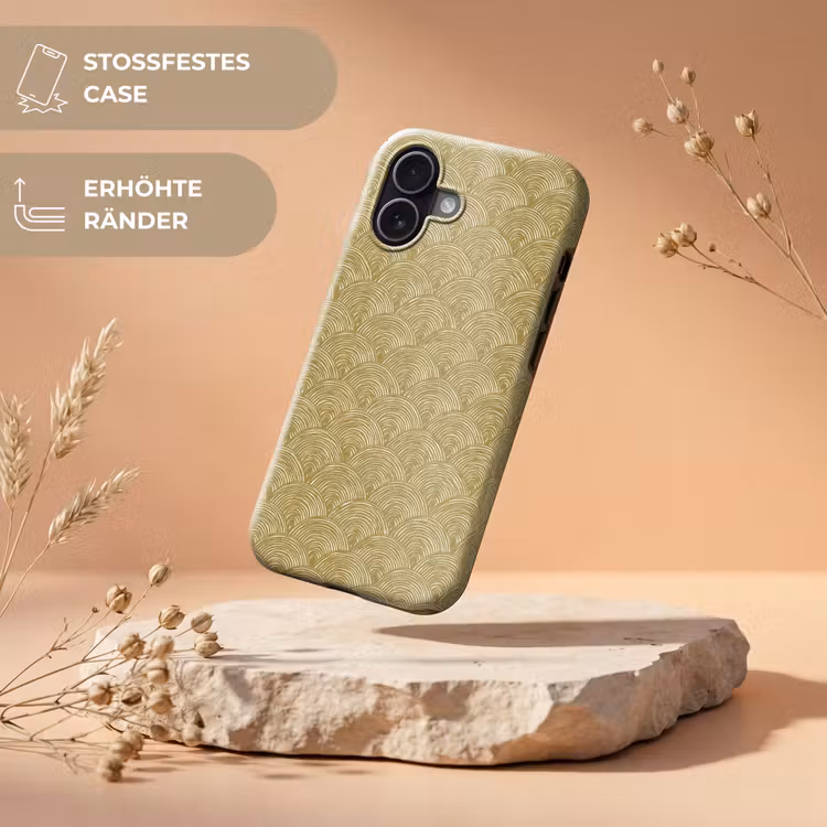 Waaier - Geometrisch - Groen Toughcase MagSafe Apple iPhone 17 klein 1017 -USP_RandenV_DE