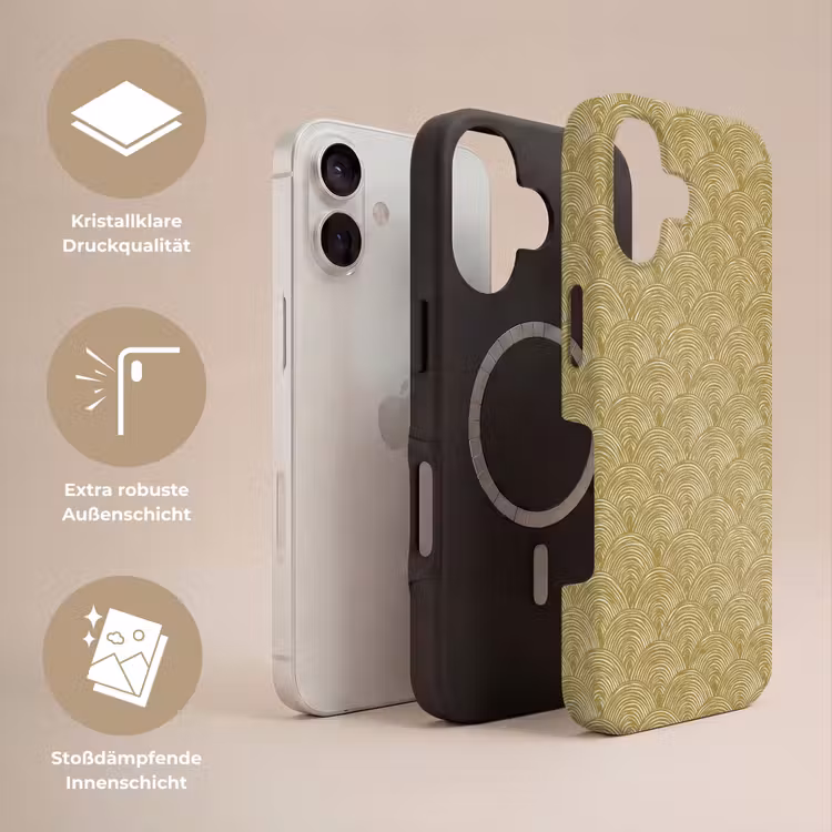 Waaier - Geometrisch - Groen Toughcase MagSafe Apple iPhone 17 klein 1017 -USP_Lagen_DE