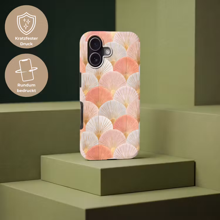 Waaiers - Goud - Roze Toughcase MagSafe Apple iPhone 17 klein 1017 -USP_PrintM_DE