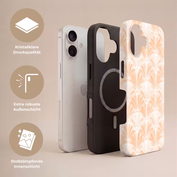 Waaier - Patroon - Perzik Toughcase MagSafe Apple iPhone 17 klein 1017 -USP_Lagen_DE