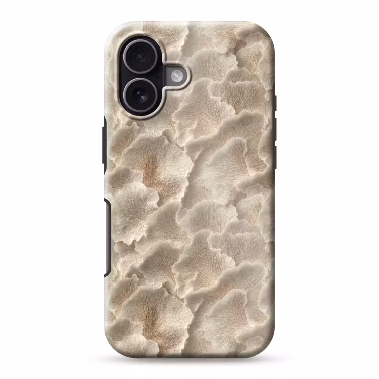 Waaierstructuren - Beige - Vezeltextuur Toughcase MagSafe Apple iPhone 17 klein 1017 -3d