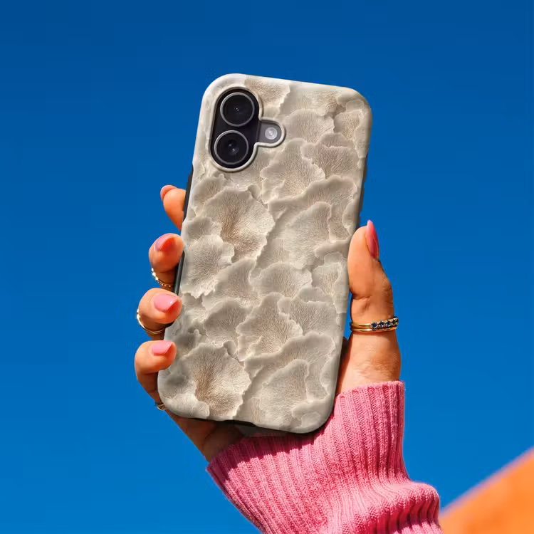 Waaierstructuren - Beige - Vezeltextuur Toughcase MagSafe Apple iPhone 17 klein 1017 -Sfeer1V
