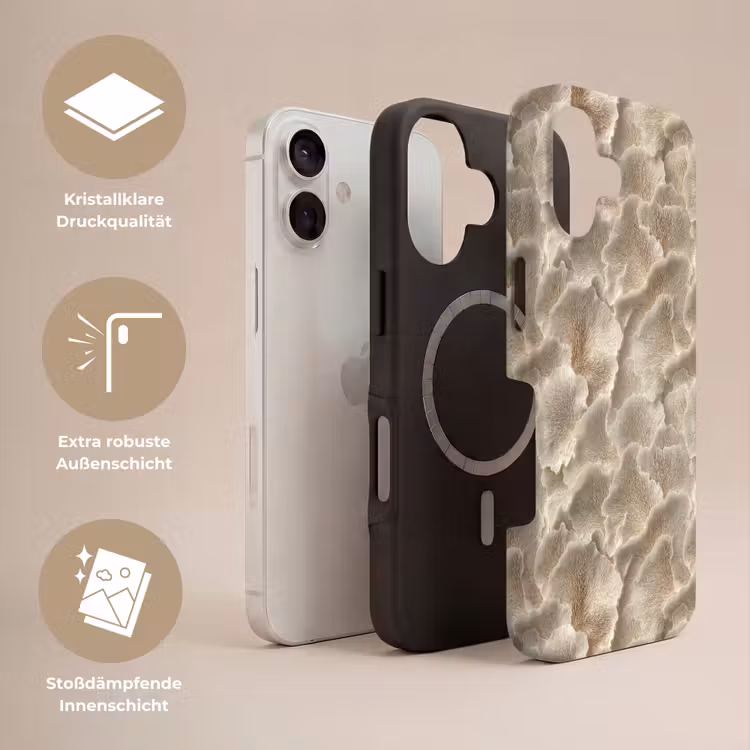 Waaierstructuren - Beige - Vezeltextuur Toughcase MagSafe Apple iPhone 17 klein 1017 -USP_Lagen_DE